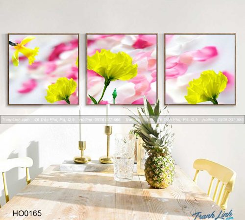 Bo tranh canvas hoa treo tuong trang tri phong an 18