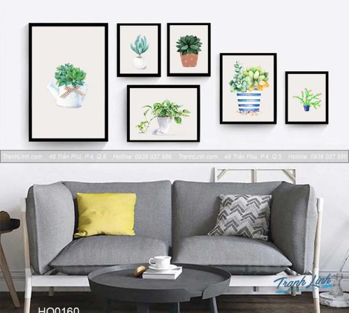 Bo tranh canvas hoa treo tuong trang tri phong khach 121