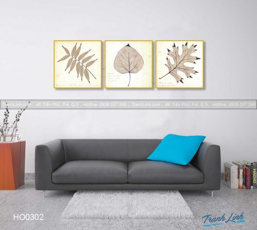 Bo tranh canvas hoa treo tuong trang tri phong khach 232