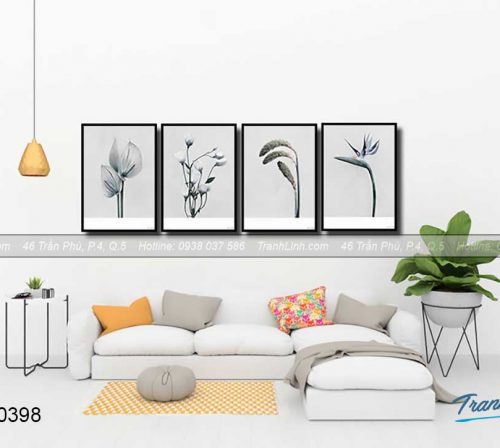Bo tranh canvas hoa treo tuong trang tri phong khach 323