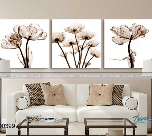 Bo tranh canvas hoa treo tuong trang tri phong khach 324