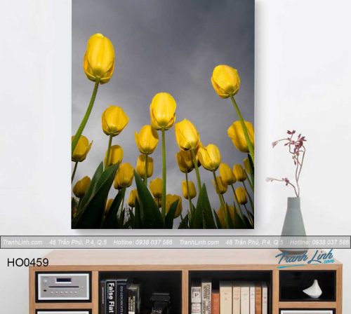 Bo tranh canvas hoa treo tuong trang tri phong khach 370