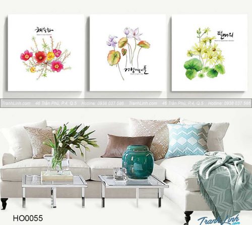 Bo tranh canvas hoa treo tuong trang tri phong khach 44