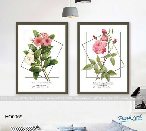 Bo tranh canvas hoa treo tuong trang tri phong khach 55