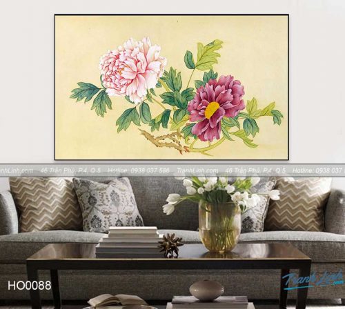 Bo tranh canvas hoa treo tuong trang tri phong khach 63
