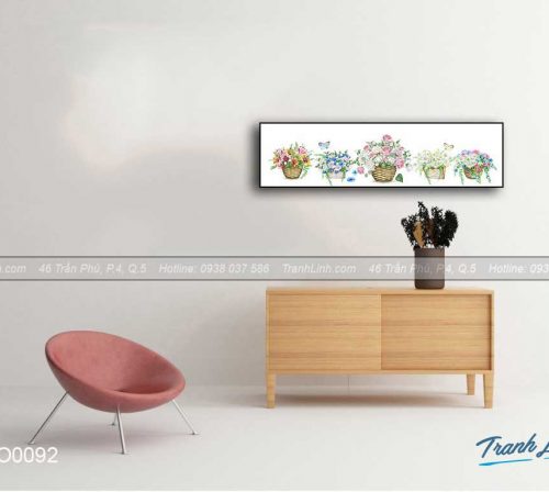 Bo tranh canvas hoa treo tuong trang tri phong khach 66