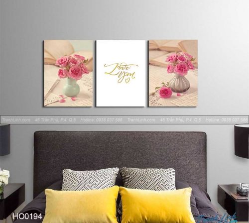 Bo tranh canvas hoa treo tuong trang tri phong ngu 44
