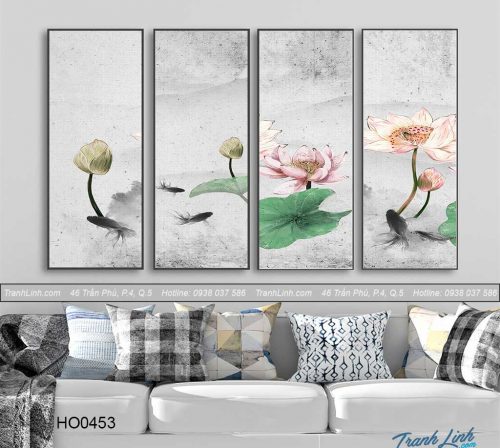 Bo tranh canvas hoa treo tuong trang tri phong tho 12