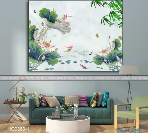 Bo tranh canvas hoa treo tuong trang tri phong tho 6