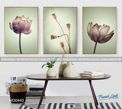 Bo tranh canvas hoa treo tuong trang tri phong tho 8