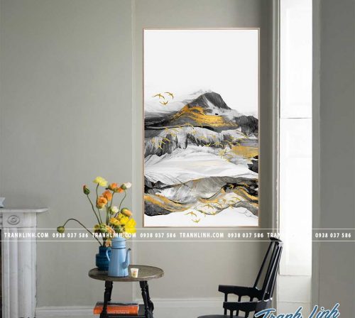 Tranh canvas treo tuong trang tri cau thang phong canh truu tuong 5