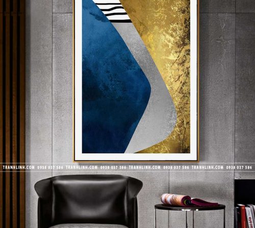 Tranh canvas treo tuong trang tri cau thang truu tuong 6