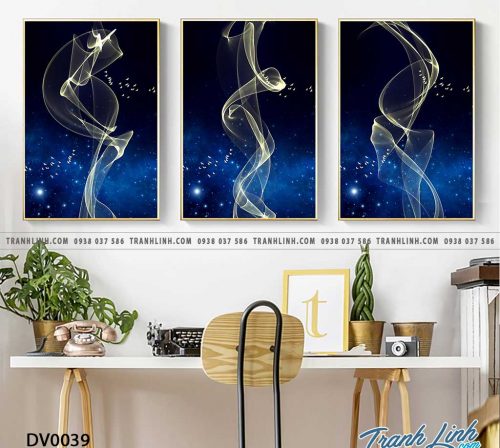 Tranh canvas treo tuong trang tri phong an bau troi truu tuong 2