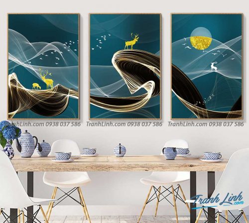 Tranh canvas treo tuong trang tri phong an phong canh truu tuong 4