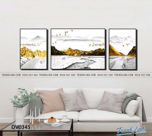 Tranh canvas treo tuong trang tri phong khach phong canh truu tuong 109