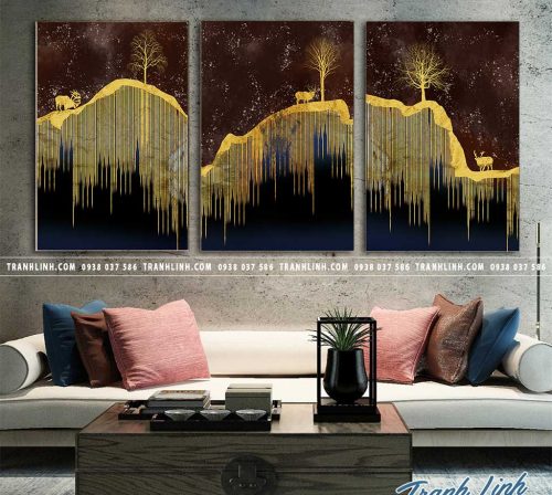 Tranh canvas treo tuong trang tri phong khach phong canh truu tuong 15
