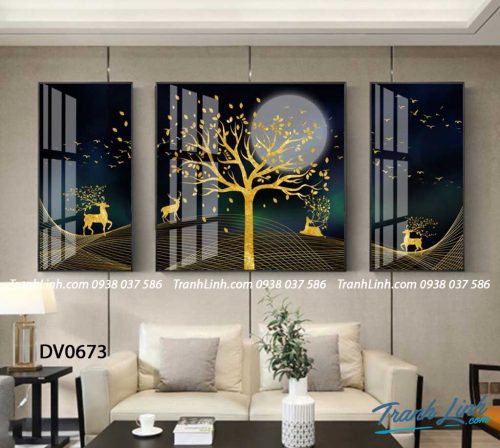 Tranh canvas treo tuong trang tri phong khach phong canh truu tuong 216