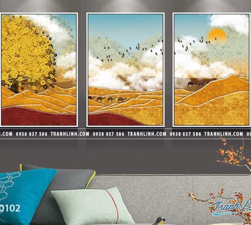Tranh canvas treo tuong trang tri phong khach phong canh truu tuong 22