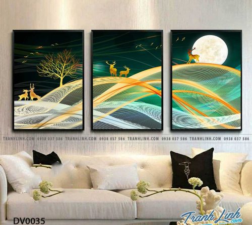 Tranh canvas treo tuong trang tri phong khach phong canh truu tuong 5