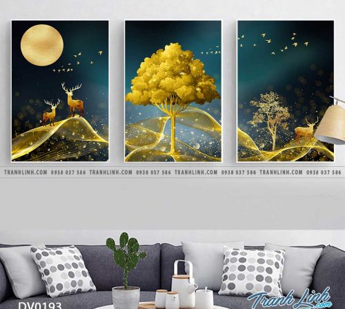 Tranh canvas treo tuong trang tri phong khach phong canh truu tuong 67