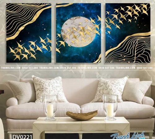 Tranh canvas treo tuong trang tri phong khach phong canh truu tuong 77