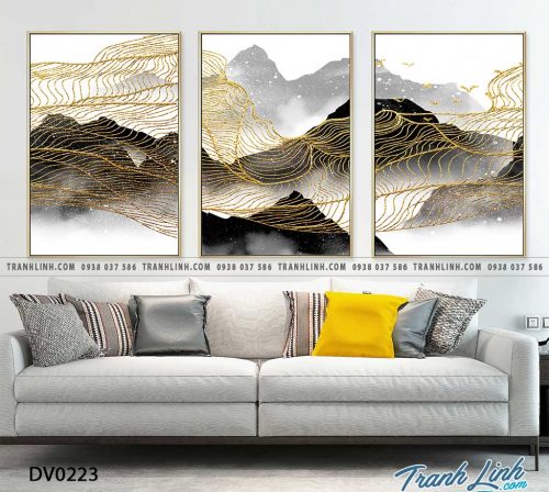 Tranh canvas treo tuong trang tri phong khach phong canh truu tuong 78