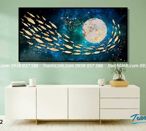 Tranh canvas treo tuong trang tri phong ngu ca truu tuong 5