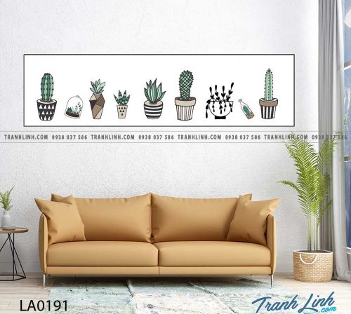 bo tranh canvas la cay nhiet doi trang tri 42