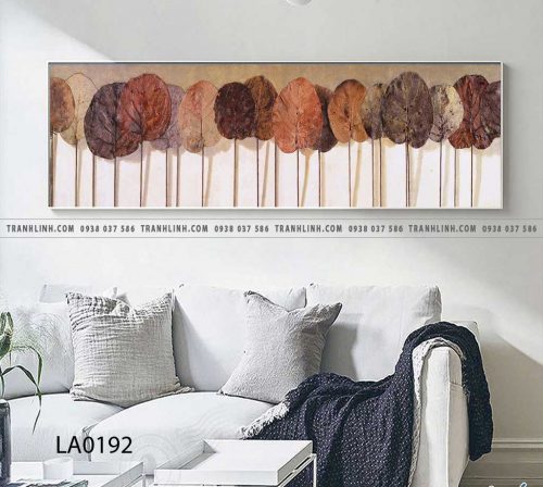 bo tranh canvas la cay nhiet doi trang tri 43