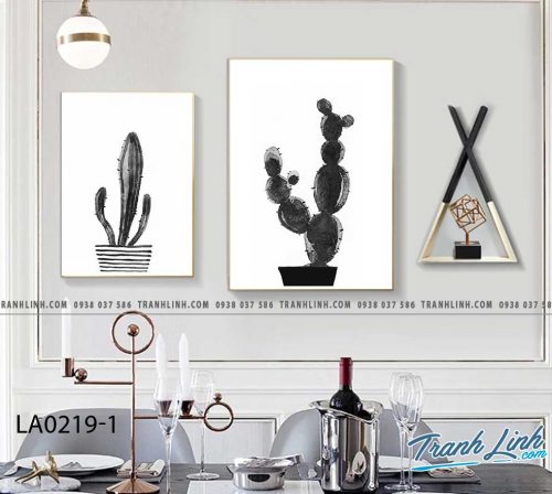 bo tranh canvas la cay nhiet doi trang tri 71