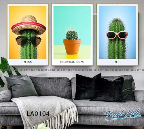 bo tranh canvas trang tri la cay nhiet doi 123