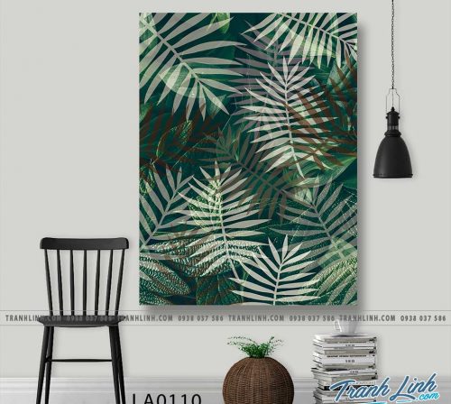 bo tranh canvas trang tri la cay nhiet doi 129