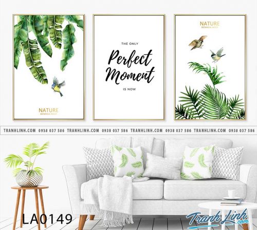 bo tranh canvas trang tri la cay nhiet doi 175