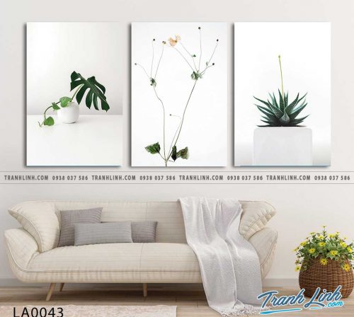 bo tranh canvas trang tri la cay nhiet doi 48