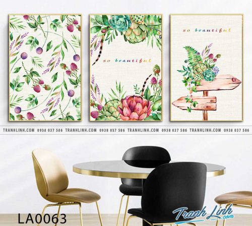 bo tranh canvas trang tri la cay nhiet doi 69