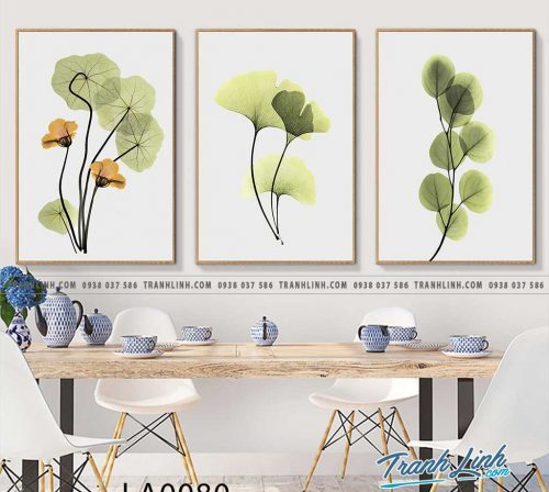 bo tranh canvas trang tri la cay nhiet doi 91