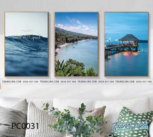 Bo tranh Canvas treo tuong trang tri phong khach phong canh PC0031
