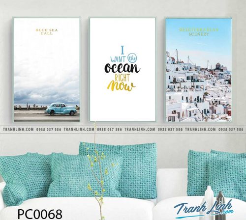 Bo tranh Canvas treo tuong trang tri phong khach phong canh PC0068