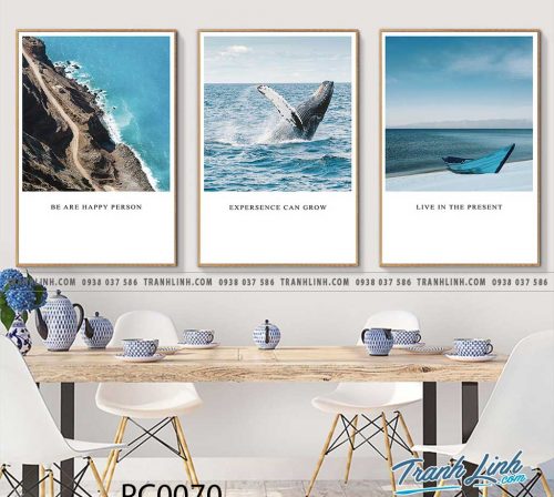 Bo tranh Canvas treo tuong trang tri phong khach phong canh PC0070