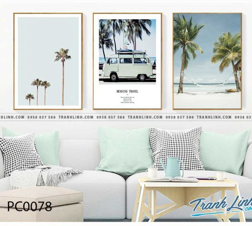 Bo tranh Canvas treo tuong trang tri phong khach phong canh PC0078