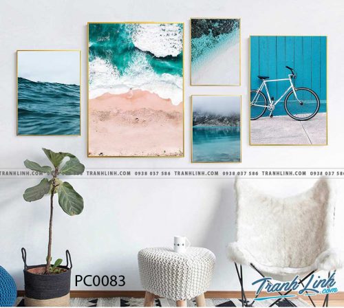 Bo tranh Canvas treo tuong trang tri phong khach phong canh PC0083
