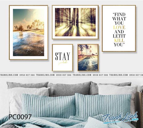 Bo tranh Canvas treo tuong trang tri phong khach phong canh PC0097