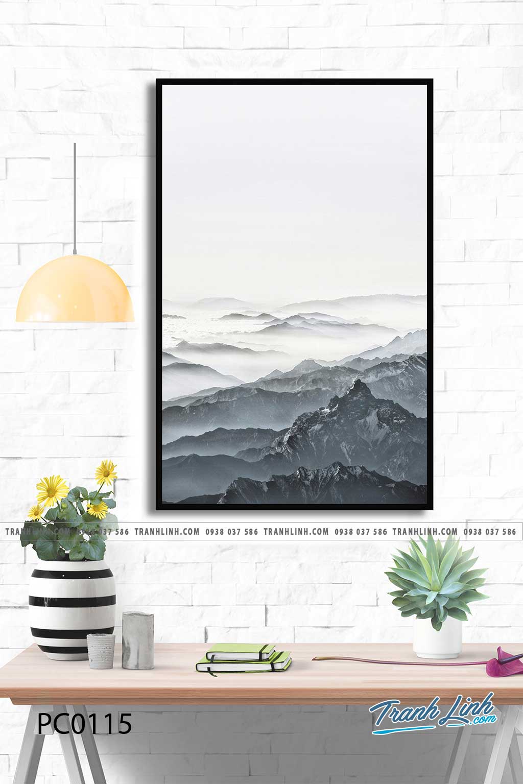 Bo tranh Canvas treo tuong trang tri phong khach phong canh PC0115