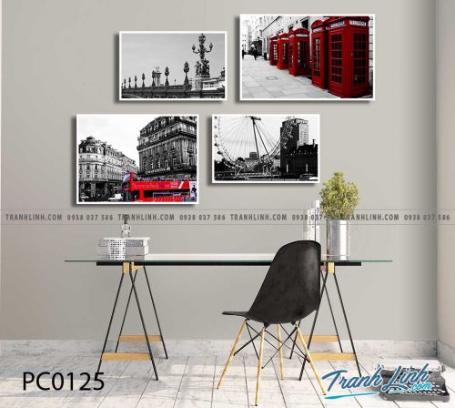 Bo tranh Canvas treo tuong trang tri phong khach phong canh PC0125