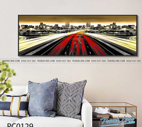 Bo tranh Canvas treo tuong trang tri phong khach phong canh PC0129