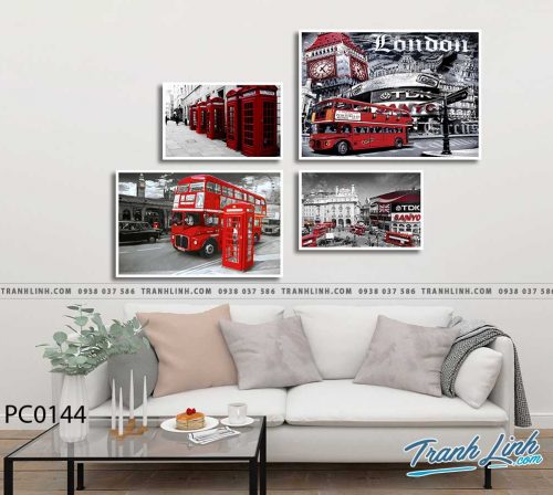 Bo tranh Canvas treo tuong trang tri phong khach phong canh PC0144
