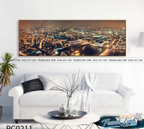 Bo tranh Canvas treo tuong trang tri phong khach phong canh PC0211
