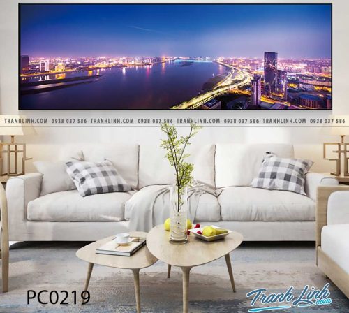 Bo tranh Canvas treo tuong trang tri phong khach phong canh PC0219