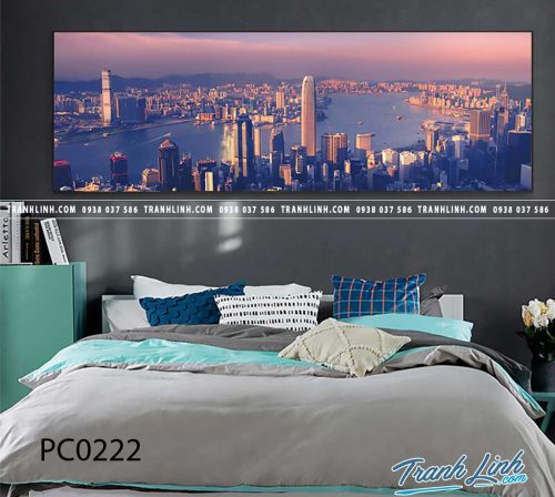 Bo tranh Canvas treo tuong trang tri phong khach phong canh PC0222