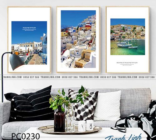 Bo tranh Canvas treo tuong trang tri phong khach phong canh PC0230